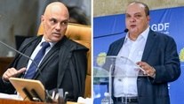 Alexandre de Moraes nega pedido do governador do DF para arquivar investigação (Carlos Moura/SCO/STF - 28.09.2022 / Renato Alves/ Agência Brasília - 27.12.2022)